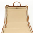 HERMES Garment Cover Canvas Leather Beige Auth bs17258-10