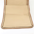 HERMES Garment Cover Canvas Leather Beige Auth bs17258-11