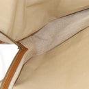 HERMES Garment Cover Canvas Leather Beige Auth bs17258-25