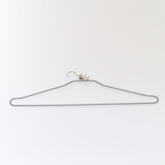 HERMES Garment Cover Canvas Leather Beige Auth bs17258