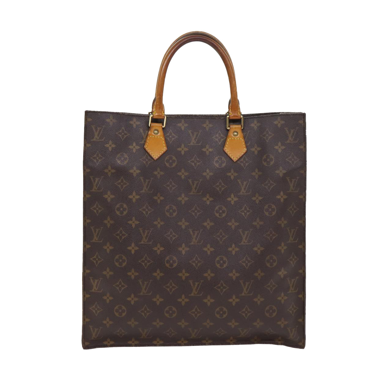 LOUIS VUITTON Monogram Sac Plat Hand Bag M51140 LV Auth bs17282