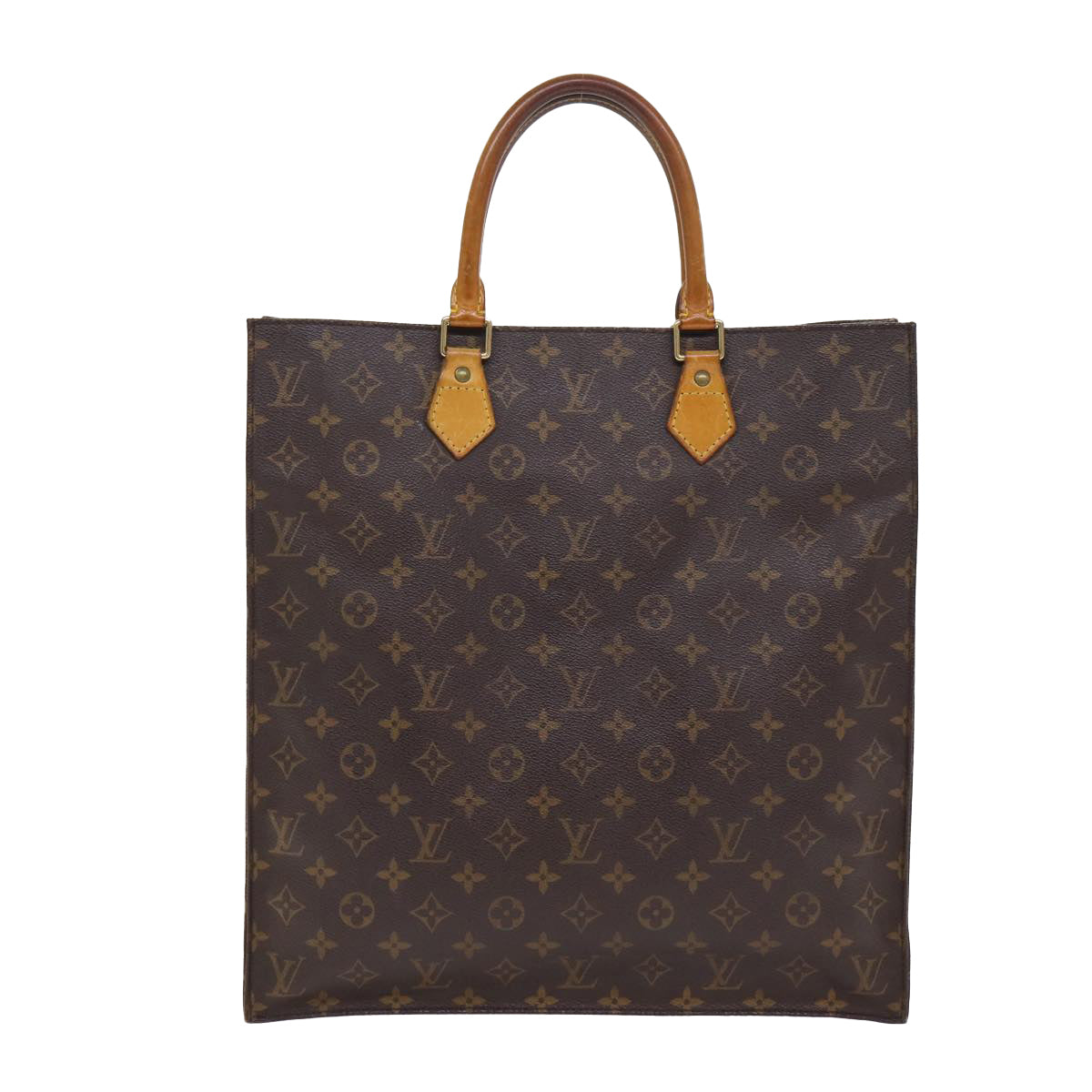 LOUIS VUITTON Monogram Sac Plat Hand Bag M51140 LV Auth bs17282