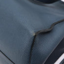 LOEWE Anagram Tote Bag Leather Blue Auth bs17302-14