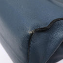 LOEWE Anagram Tote Bag Leather Blue Auth bs17302-16