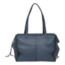 LOEWE Anagram Tote Bag Leather Blue Auth bs17302-13
