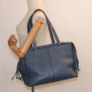 LOEWE Anagram Tote Bag Leather Blue Auth bs17302-24