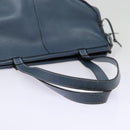 LOEWE Anagram Tote Bag Leather Blue Auth bs17302-7
