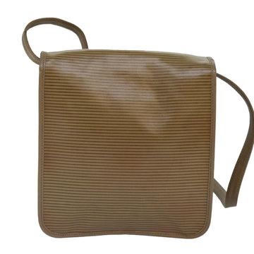 SAINT LAURENT Shoulder Bag PVC Beige Gold Auth bs17304 - 0