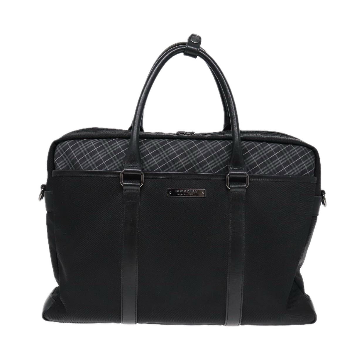 BURBERRY Black label Business Bag Nylon Black Auth bs17312