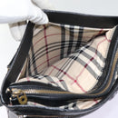 BURBERRY Shoulder Bag Leather Black Gold Auth bs17314-18