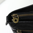 BURBERRY Shoulder Bag Leather Black Gold Auth bs17314-11