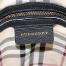 BURBERRY Shoulder Bag Leather Black Gold Auth bs17314-19