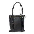 BURBERRY Shoulder Bag Leather Black Gold Auth bs17314-1