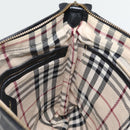 BURBERRY Shoulder Bag Leather Black Gold Auth bs17314-20