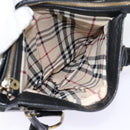 BURBERRY Shoulder Bag Leather Black Gold Auth bs17314-25