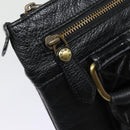 BURBERRY Shoulder Bag Leather Black Gold Auth bs17314-26