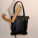 BURBERRY Shoulder Bag Leather Black Gold Auth bs17314-28