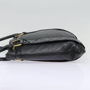 BURBERRY Shoulder Bag Leather Black Gold Auth bs17314-3