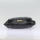 BURBERRY Shoulder Bag Leather Black Gold Auth bs17314-5