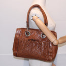 BALLY Hand Bag Leather Brown Auth bs17323-20