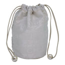 CHANEL Purse Pouch Canvas White CC Auth bs17327-1