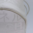 CHANEL Purse Pouch Canvas White CC Auth bs17327-14