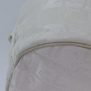 CHANEL Purse Pouch Canvas White CC Auth bs17327-16