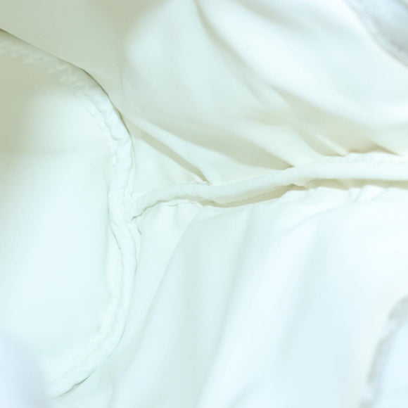 CHANEL Purse Pouch Canvas White CC Auth bs17327