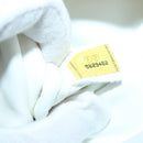 CHANEL Purse Pouch Canvas White CC Auth bs17327-10