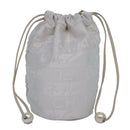 CHANEL Purse Pouch Canvas White CC Auth bs17327-12