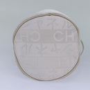 CHANEL Purse Pouch Canvas White CC Auth bs17327-4
