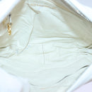 CHANEL Mademoiselle Chain Shoulder Bag Caviar Skin White Gold CC Auth bs17332-15