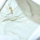 CHANEL Mademoiselle Chain Shoulder Bag Caviar Skin White Gold CC Auth bs17332-17