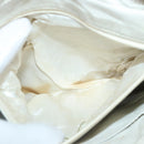 CHANEL Mademoiselle Chain Shoulder Bag Caviar Skin White Gold CC Auth bs17332-18