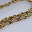 CHANEL Mademoiselle Chain Shoulder Bag Caviar Skin White Gold CC Auth bs17332-8