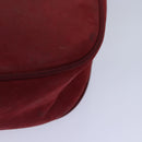 Salvatore Ferragamo Shoulder Bag Suede Red Gold Auth bs17335-17