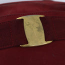 Salvatore Ferragamo Shoulder Bag Suede Red Gold Auth bs17335-10