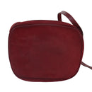 Salvatore Ferragamo Shoulder Bag Suede Red Gold Auth bs17335-2