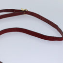 Salvatore Ferragamo Shoulder Bag Suede Red Gold Auth bs17335-8