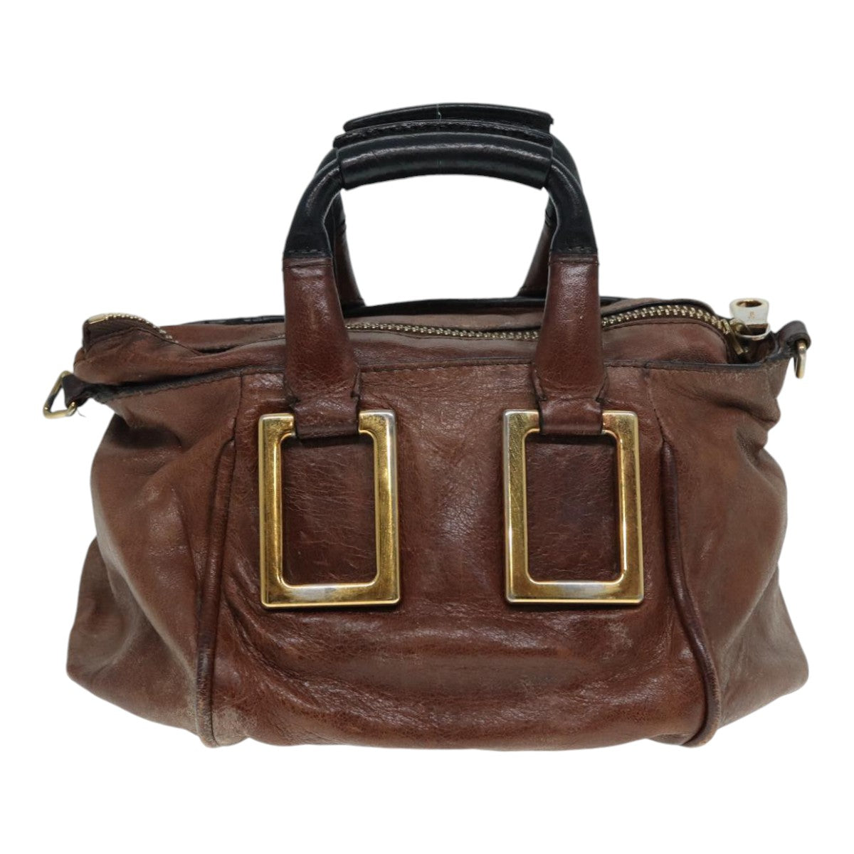 Chloe Etel Hand Bag Leather 2way Brown Auth bs17348 - 0