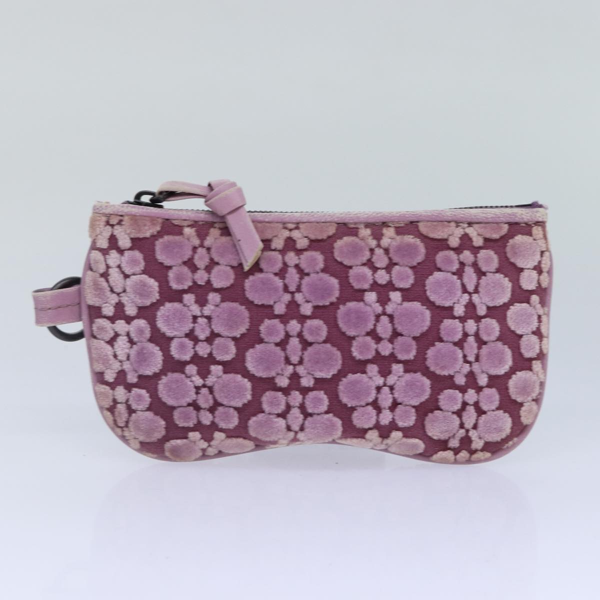 BOTTEGA VENETA Pouch Velor Outlet Pink Auth bs17359