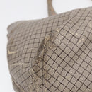 BOTTEGAVENETA Tote Bag Coated Canvas Gray Auth bs17363-14