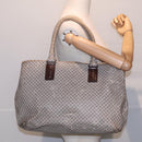BOTTEGAVENETA Tote Bag Coated Canvas Gray Auth bs17363-20