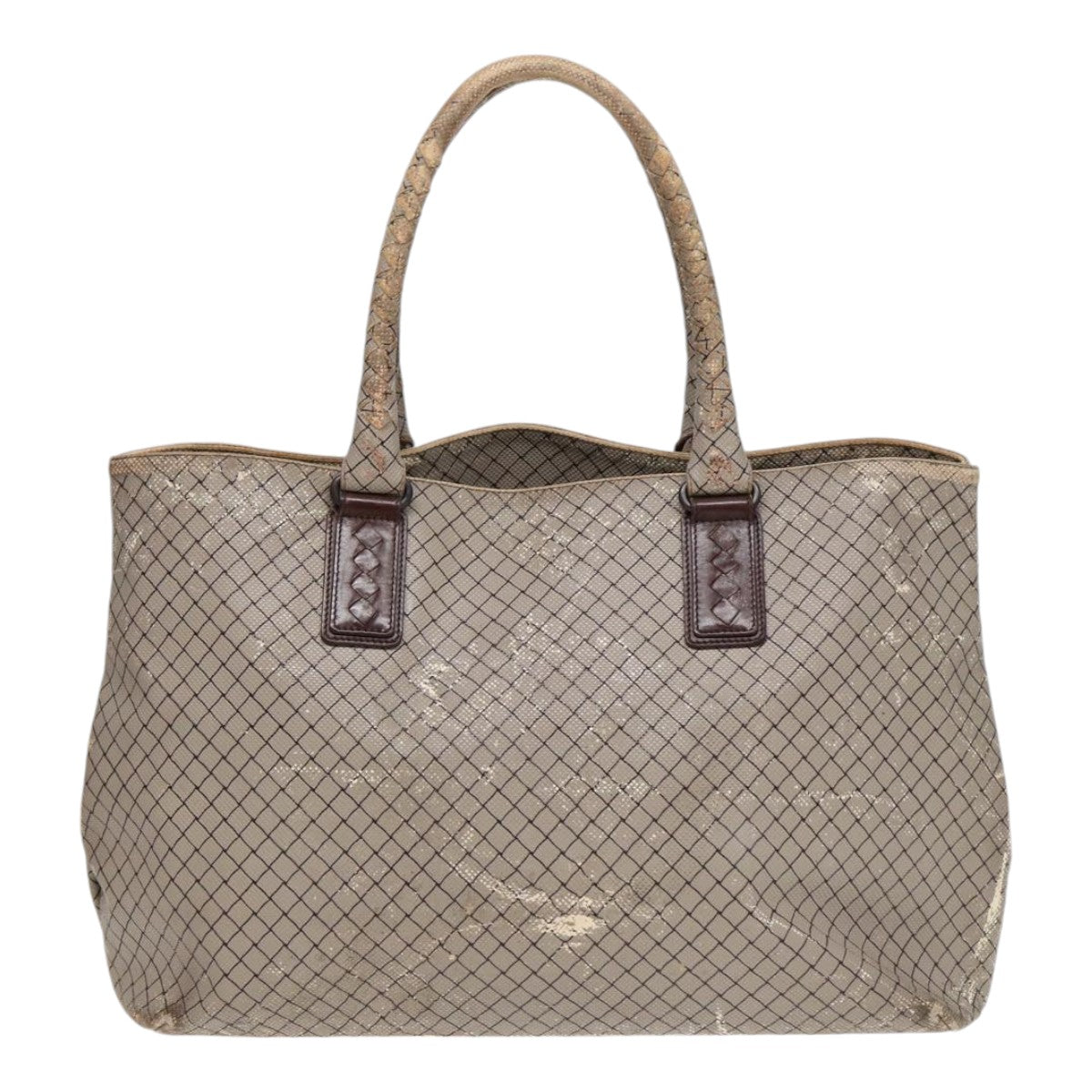 BOTTEGAVENETA Tote Bag Coated Canvas Gray Auth bs17363 - 0