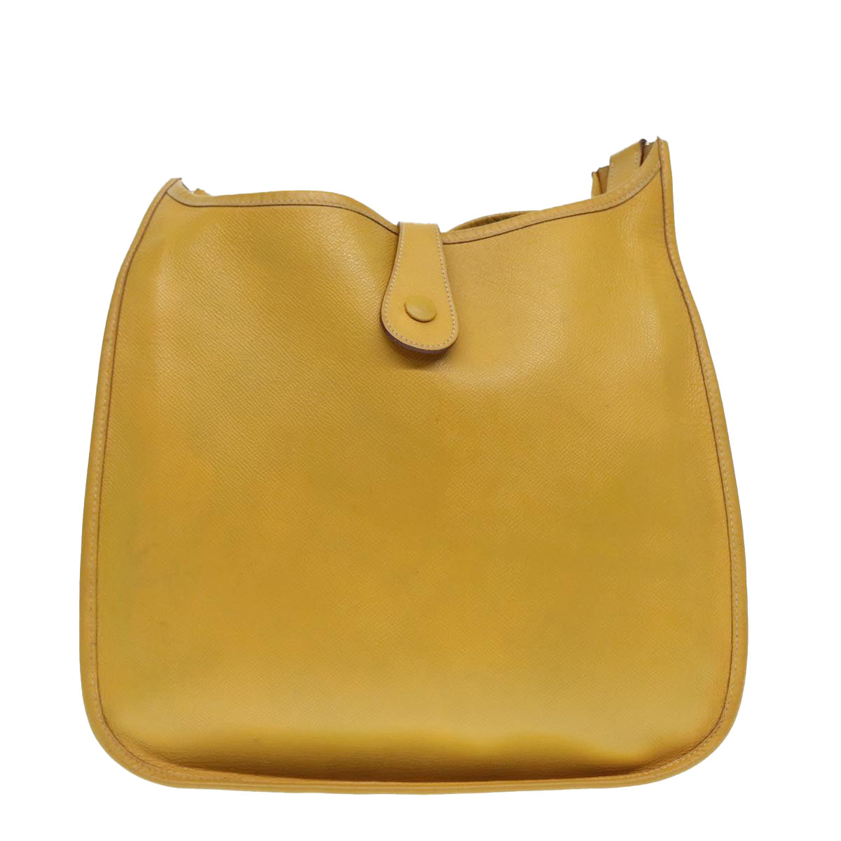 HERMES Evelyn PM Shoulder Bag Leather Yellow Gold Auth bs17364 - 0