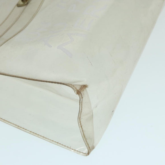 HERMES Vinyl Kelly Hand Bag Vinyl Clear Auth bs17368