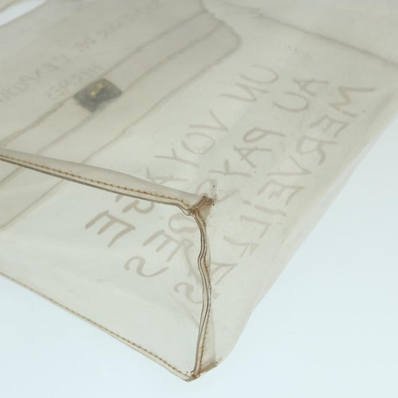 HERMES Vinyl Kelly Hand Bag Vinyl Clear Auth bs17368