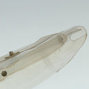 HERMES Vinyl Kelly Hand Bag Vinyl Clear Auth bs17368-7