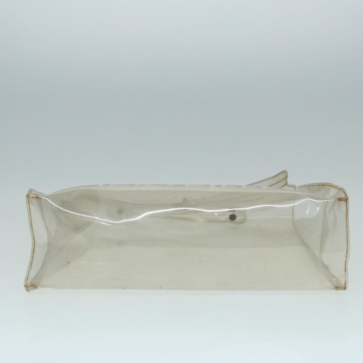 HERMES Vinyl Kelly Hand Bag Vinyl Clear Auth bs17368