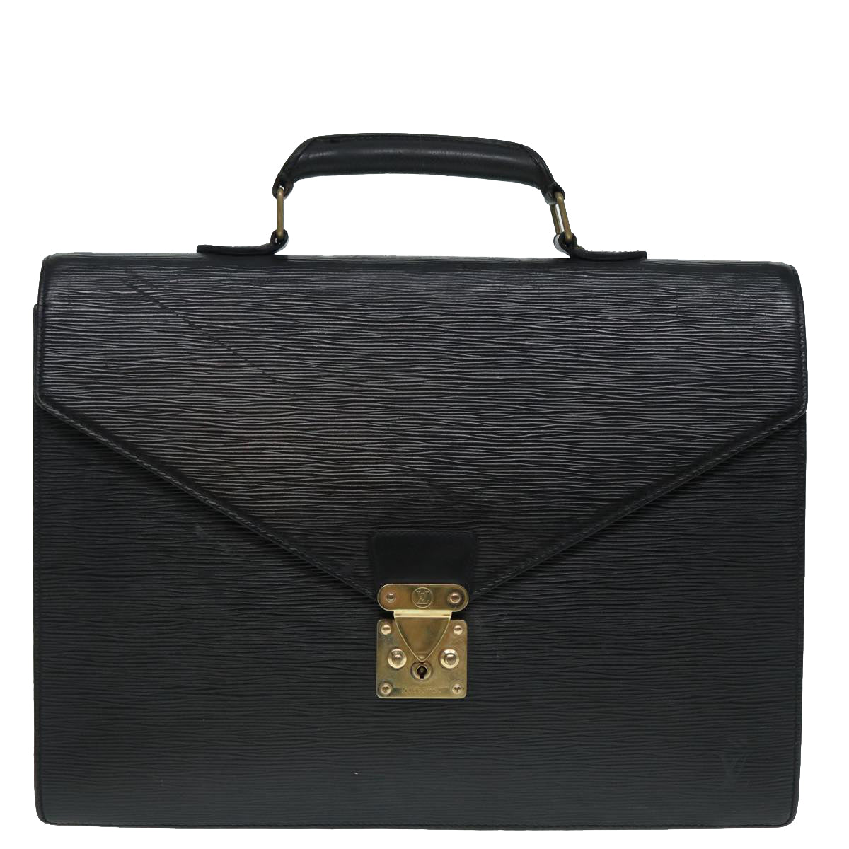 LOUIS VUITTON Epi Serviette Conseiller Briefcase Black M54422 LV Auth bs17375